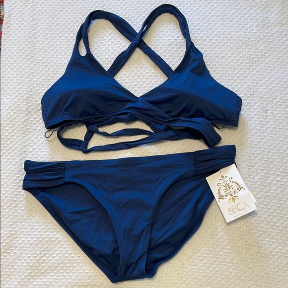 Becca Color Code Wrap Swim Top and Color Code American Fit Bikini Bottom SET - Picture 5 of 9